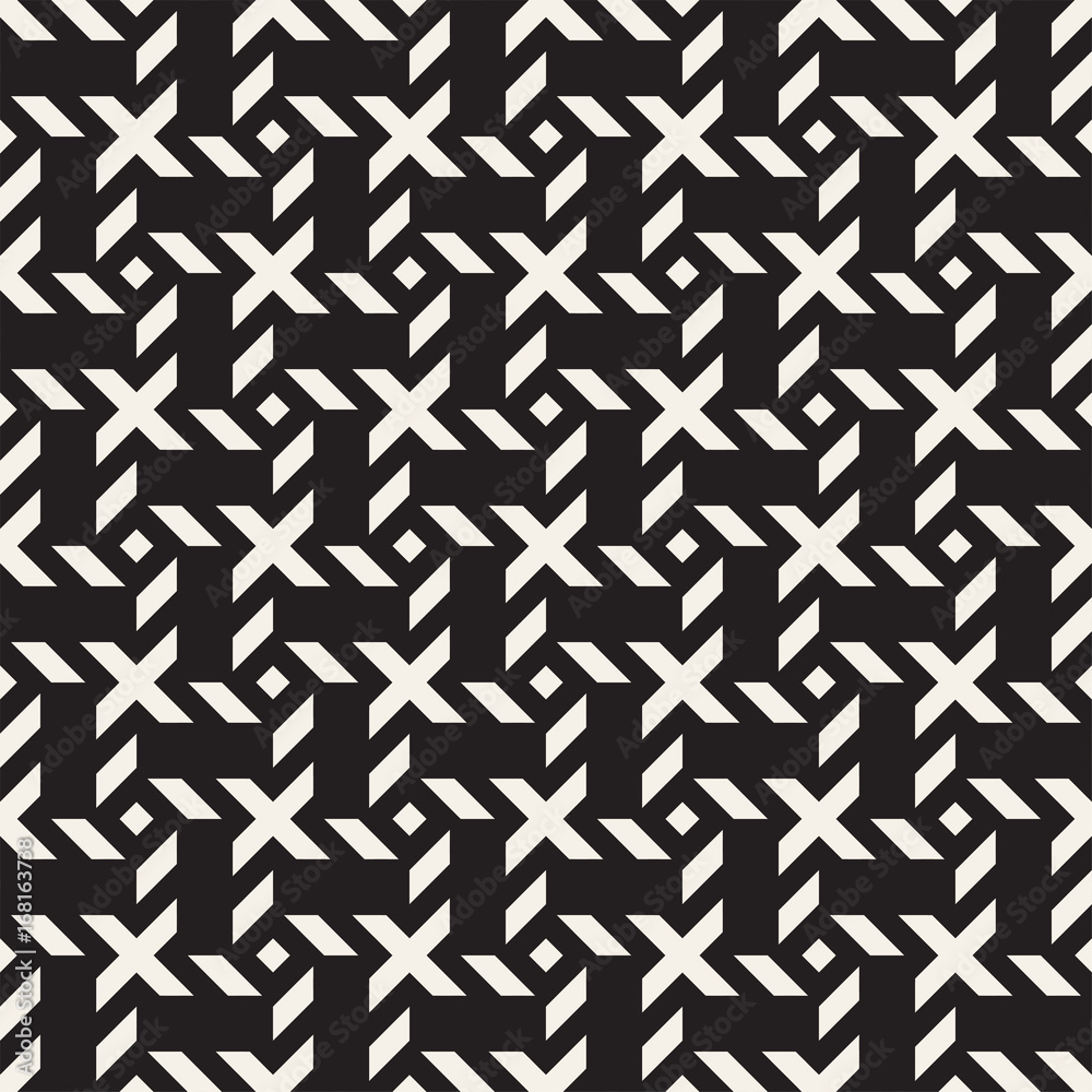 Crosshatch vector seamless geometric pattern. Crossed graphic rectangles background. Checkered motif. Seamless texture of crosshatched bold lines. Trellis simple fabric print. Crosshatch vector seamless geometric pattern. Crossed graphic rectangles background. Checkered motif. Seamless texture of crosshatched bold lines. Trellis simple fabric print.