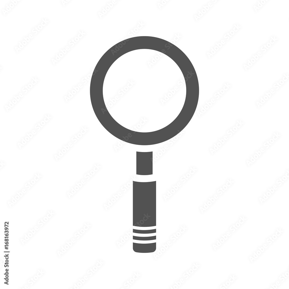 Magnifying glass icon on a white background Magnifying glass icon on a white background