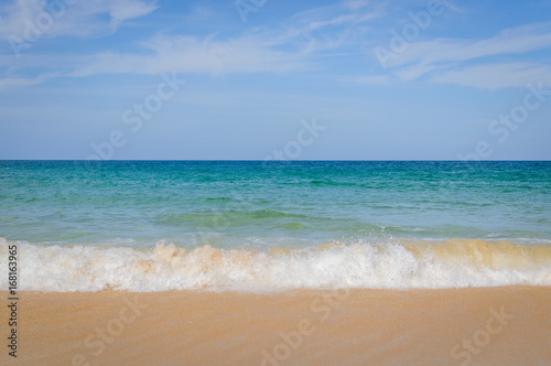Beautiful waves in the clear sea