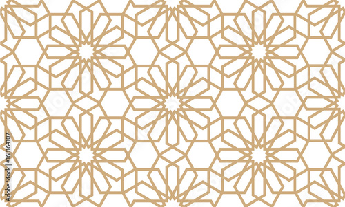 Geometrical seamless pattern in Arabian style