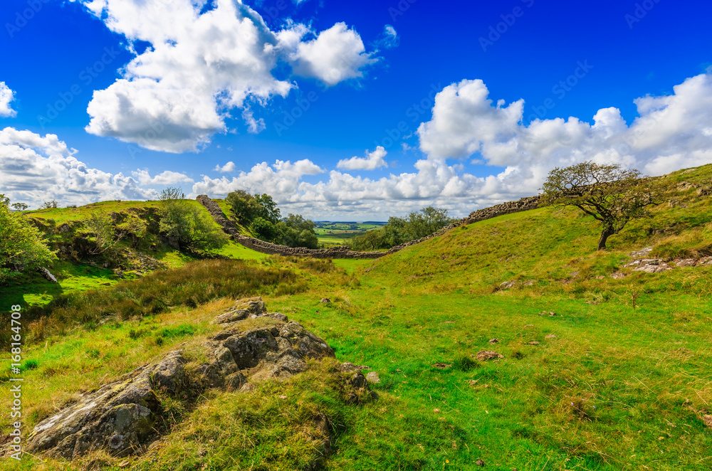 Hadrian's Wall in Northumberland, England