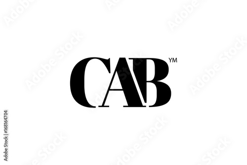 CAB Logo Branding Letter. Vector graphic design. Useful as app icon, alphabet combination, clip-art, and etc.