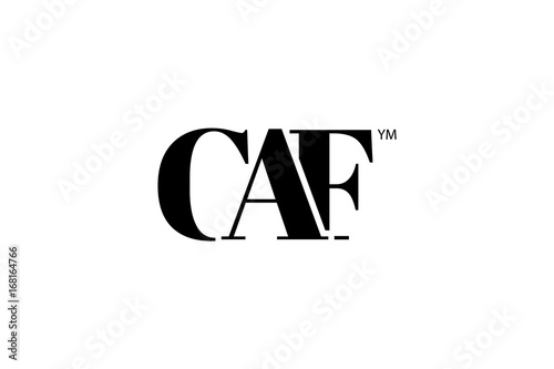 CAF Logo Branding Letter. Vector graphic design. Useful as app icon, alphabet combination, clip-art, and etc.