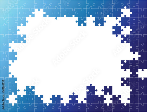 ПечатьVector Abstract colorful background made from white puzzle pieces and place for your content.