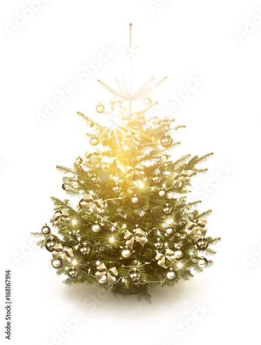 Silber Geschmückter Weihnachtsbaum