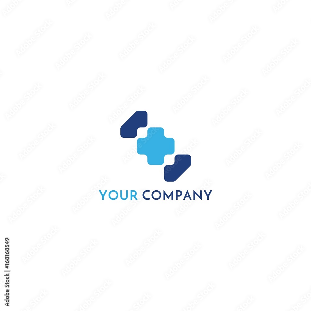 Fototapeta premium Medical center health care logo design template vector logo