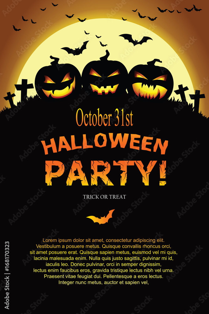 Halloween Invitation. Vector Eps 10 Halloween Invitation. Vector Eps 10