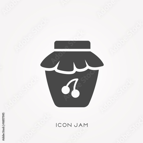 Silhouette icon jam