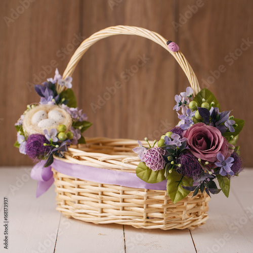 Decorated Easter basket