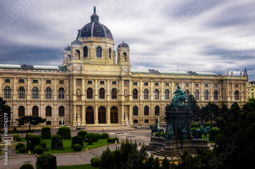 Vienna, Maria Theresien Platz with the facade of the Kunsthistorisches Musuem (Museum of Art History) on the background photo