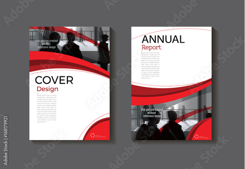 red book cover design modern cover abstract Brochure cover  template,annual report, magazine and flyer layout Vector a4
