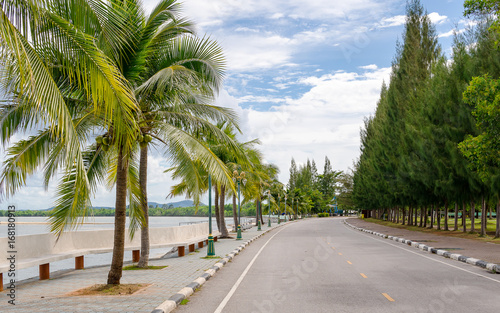 Seafront route With fresh air In casual in Thailand