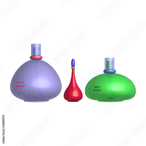 perfume bottles set  vector 