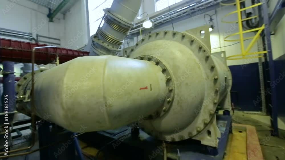 Camera Moves between Metal Constructions to Compressor Camera Moves between Metal Constructions to Compressor