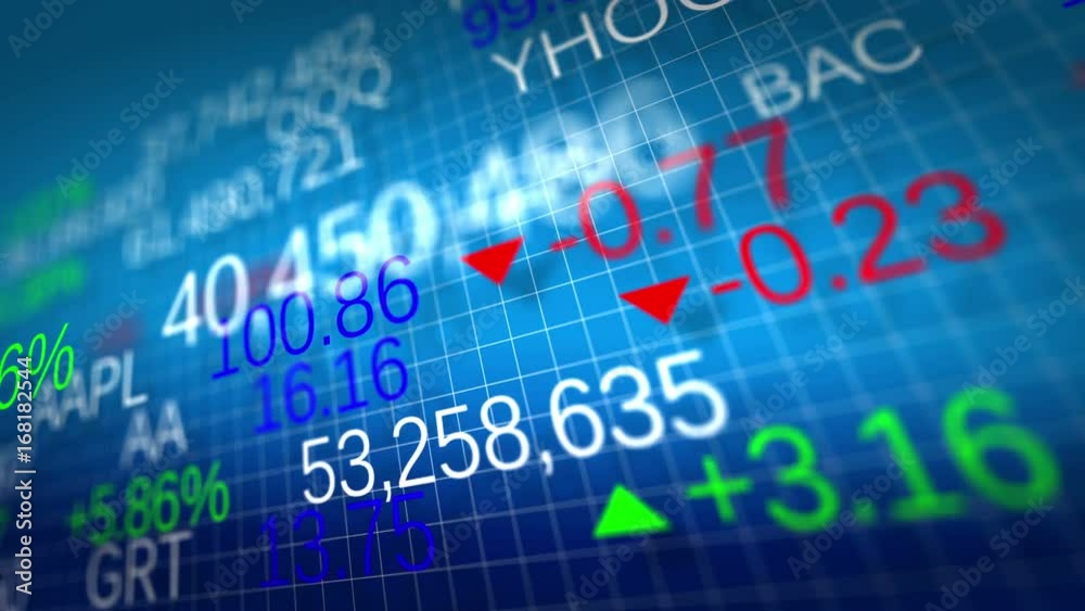 4K. Display of Stock market quotes. Shallow depth of fields. Loop ready. 4K. Display of Stock market quotes. Shallow depth of fields. Loop ready.