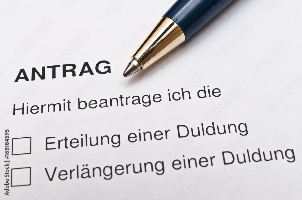 Antrag Erteilung/Verlängerung einer Duldung Antrag Erteilung/Verlängerung einer Duldung