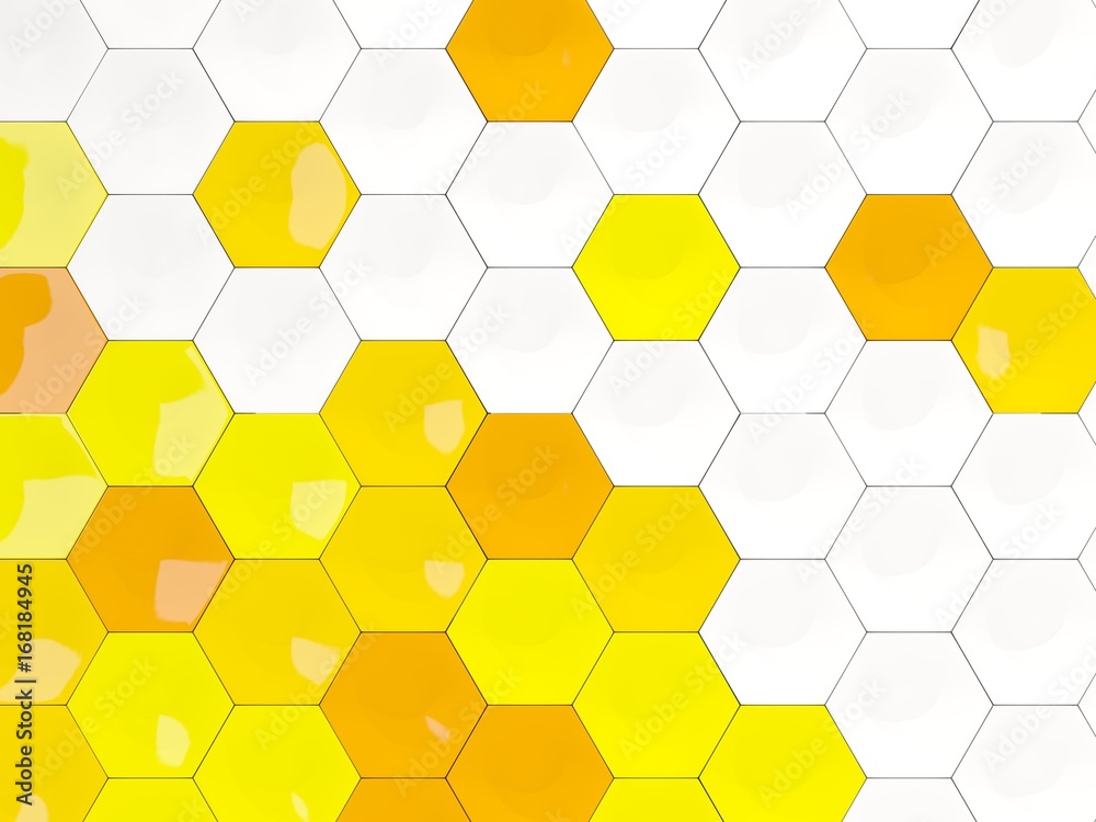 White and yellow background with hexagon pattern White and yellow background with hexagon pattern