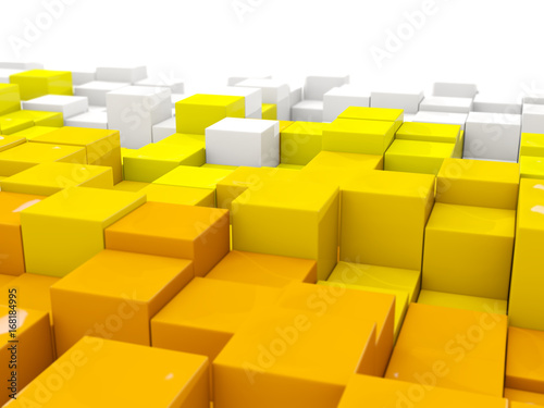 White and yellow background with hexagon pattern
