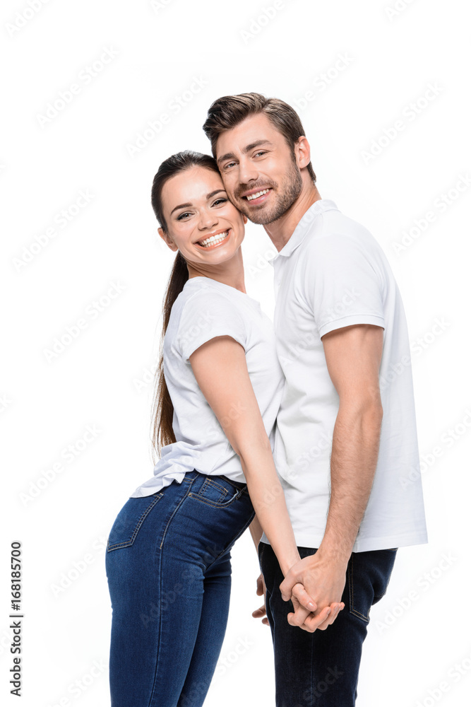 young embracing couple young embracing couple