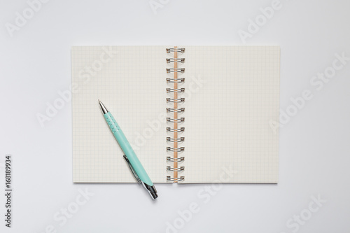 Wallpaper Mural School notebook with stylish green pen Torontodigital.ca