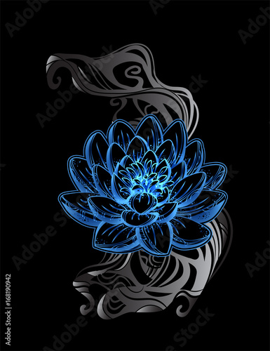 lotos tattoo vector