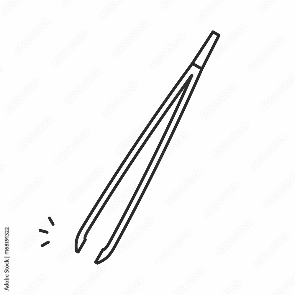 Tweezers vector icon