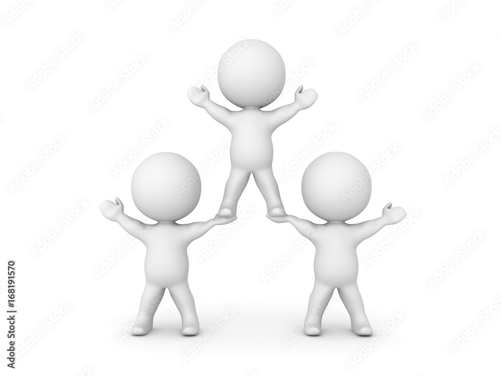 3D illustration conveying the concept of teamwork 3D illustration conveying the concept of teamwork