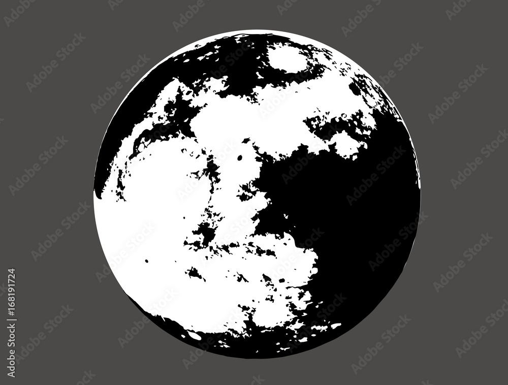 Fototapeta premium Full moon illustration