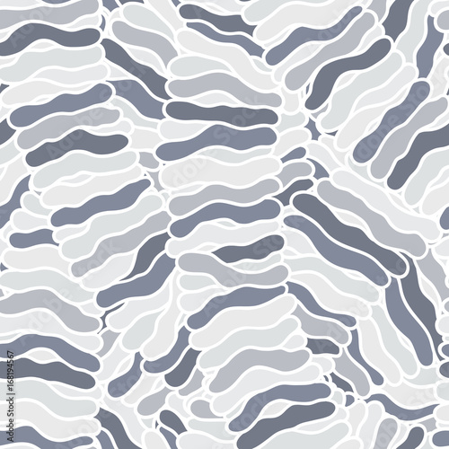 Seamless abstract hand-drawn waves pattern, wavy background. © photo-nuke