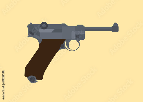 luger german ww2 world war 2 iconic pistols isolated