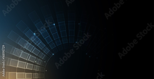 Digital technology world. Business virtual concept. Vector background