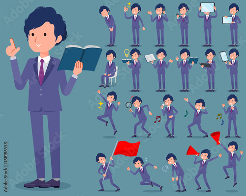 flat type perm hair businessman_2