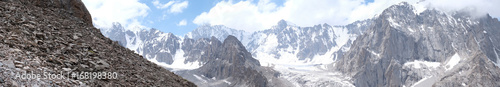 Panorama of high-rise mountains