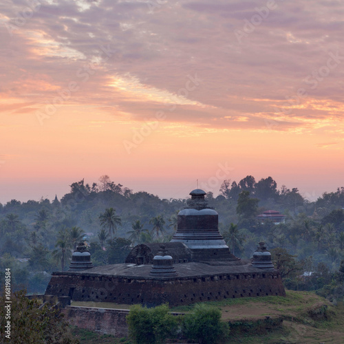 Famous ancient Htukkanthein stupa in Mrauk U Archaeological Zone, Myanmar photo
