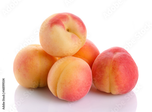 Fesh peaches isolated