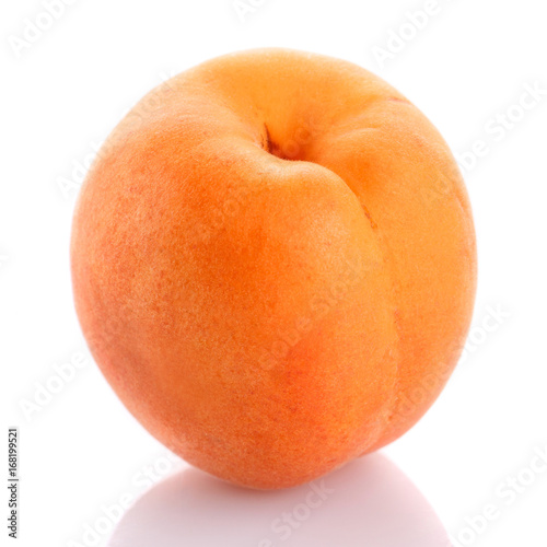 Single separate peach isolated