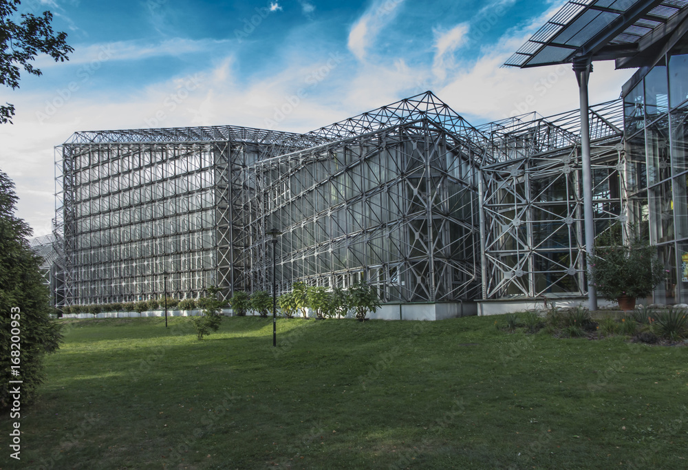 Building of the Palm House in Gliwice in Poland Building of the Palm House in Gliwice in Poland