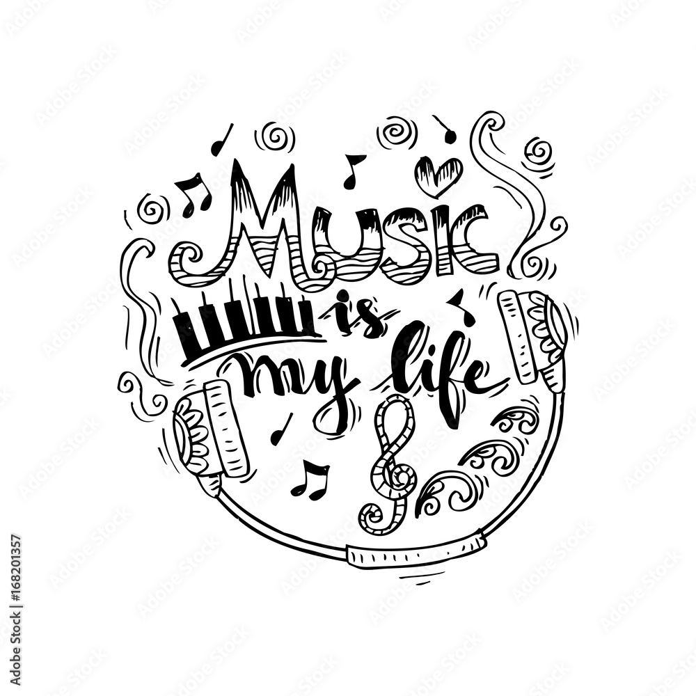 Music Is My Life hand lettering Music Is My Life hand lettering