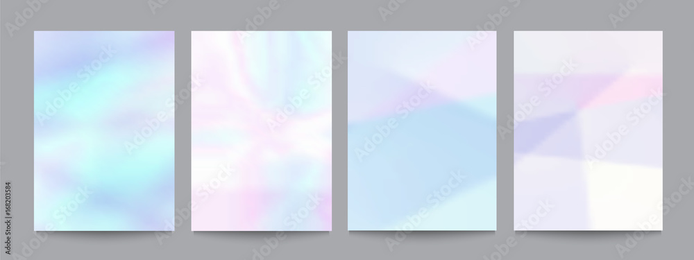 Vector set of template with soft pastel backgrounds