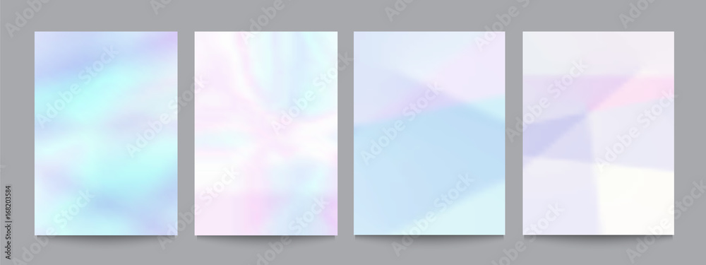 Fototapeta premium Vector set of template with soft pastel backgrounds