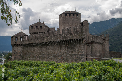 Bellinzona Castle, Switzerland - old stone castle accessible to tourists photo