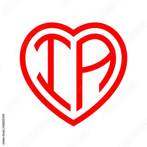 Free Download initial letters logo ia red monogram heart love shape - GFXLoad