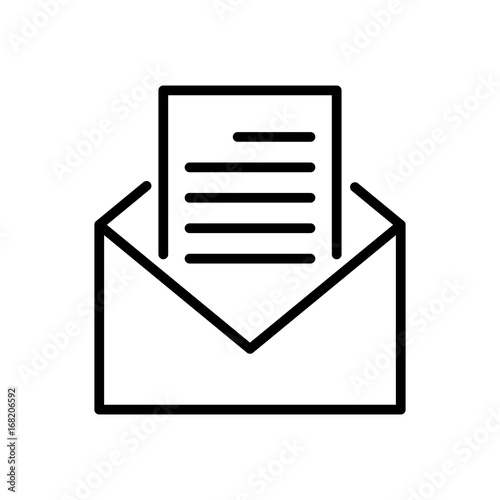 Premium mail icon or logo in line style
