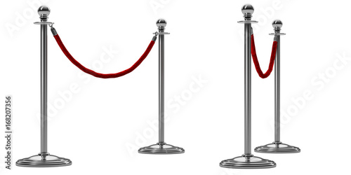 Φωτογραφία barrier rope isolated on white