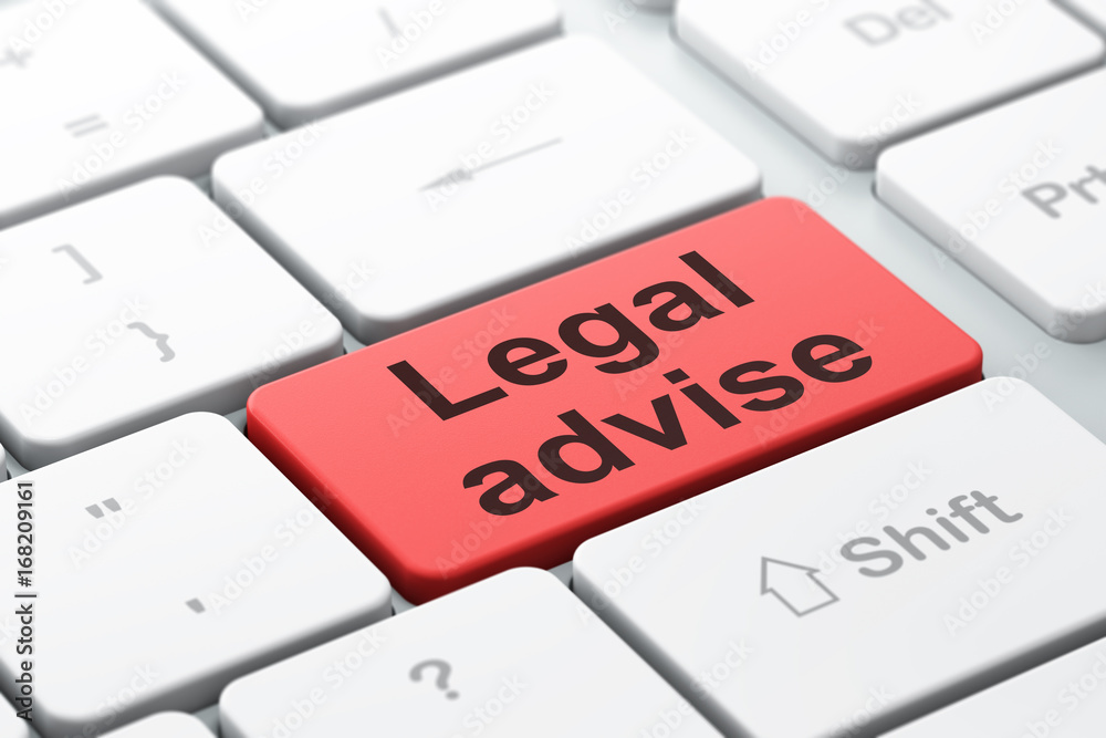 Law concept: Legal Advise on computer keyboard background Law concept: Legal Advise on computer keyboard background