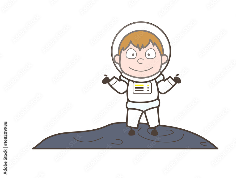 Cartoon Astronaut Behavior Vector Illustration Cartoon Astronaut Behavior Vector Illustration