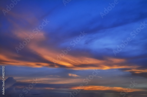 Beautiful sunset clouds after storm © Panya Studio