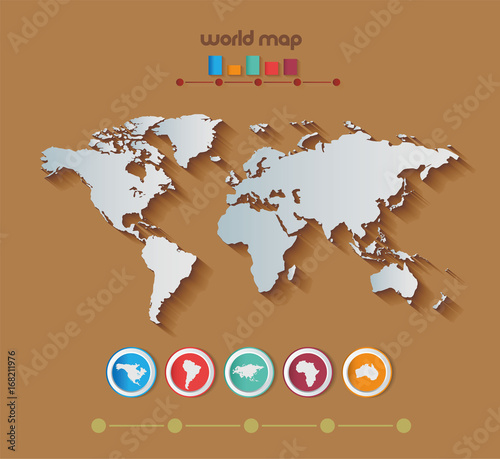 Infografia Mapa del Mundo.