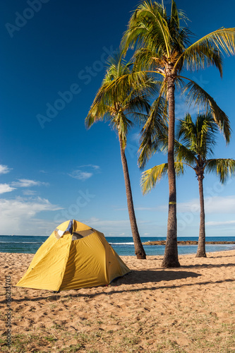 Tent camping on the island of Kauai