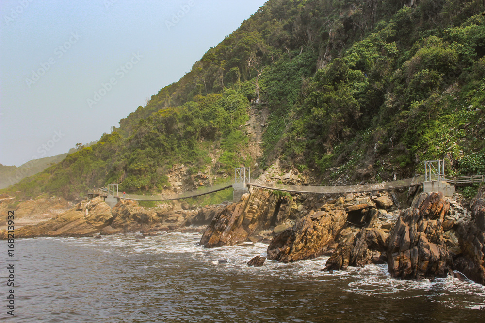Suspension Bridge over the Storms river in Tsitsikamma National Park - South Africa